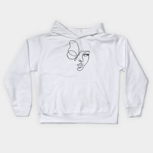 Butterfly Woman Kids Hoodie